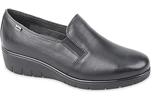Valleverde Mocassini Donna 36540 Pelle Nero Calzature Casual Comoda Adatta per Tutte Le Occasioni. Autunno-Inverno 2021-2022.