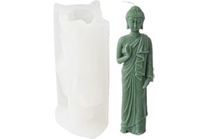 JS MOLD Moule en silicone 3D Bouddha - Moule à savon - Pour plâtre, savon, cire de soja (04#)