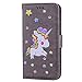 Produktbild Xiaomi Redmi Note 4 Hülle, Chreey (Unicorn) Niedlich [Regenbogen Einhorn] Glitzer Handyhülle Premium PU Leder Tasche Flip Wallet Cover mit Standfunktion Kartenfach Schutzhülle [Grau]