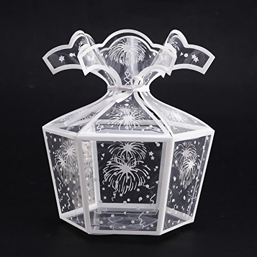 20 x Hochzeit Geburt Party Gastgeschenk Transparent Geschenkbox Geschenkverpackung Kartonage Bonboniere Box Geschenkschachtel Tischdeko - 6