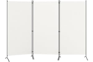 GIANTEX Separe Divisorio Paravento 260 x 183 cm, Pannelli Divisori per Interni, Balcone, Giardino, Pieghevole con Piedini Stabili, Installazione Semplice, 4 Colori
