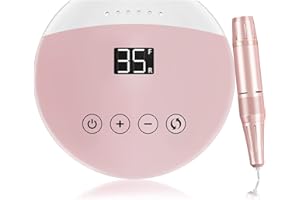 ENGERWALL Fresa per Unghie Professionale, Lima per Unghie Elettrica con Pulsanti a Sfioramento e Display Digitale LED HD, Velocità Regolabile 35000 RPM, per unghie acriliche gel e Pedicure (rosa)