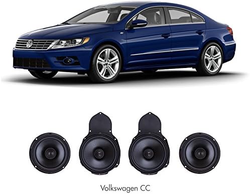 Soumatrix VHK2 VW CC Passat B6 B7 Front and Rear Door Drop-in Upgrade Speaker Kit Set of 4