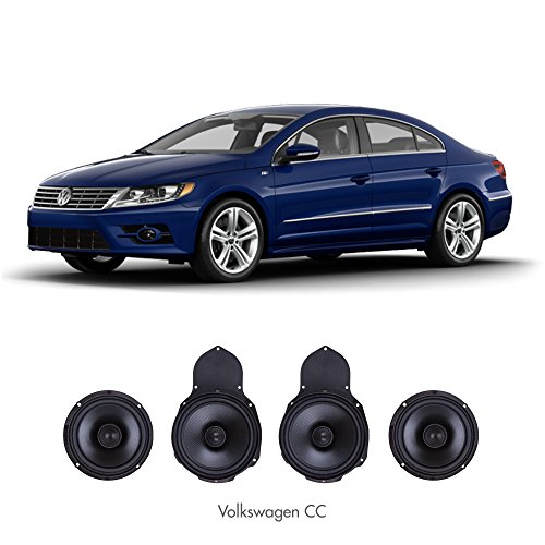 Soumatrix VHK2 VW CC Passat B6 B7 Front and Rear Door Drop-in Upgrade Speaker Kit Set of 4