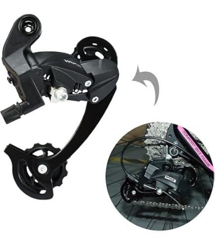 Deragliatore Posteriore MicroSHIFT M21 6/7 Velocità – Gabbia Corta, Nero Per MTB E Strada