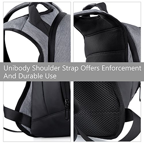 JSVER 15,6 Zoll Laptop Rucksack mit USB Port Anti Diebstahl Schulrucksack für MacBook Pro 15 oder andere Laptop/Notebook bis 15,6 Zoll, Spritzwasserfest - 3
