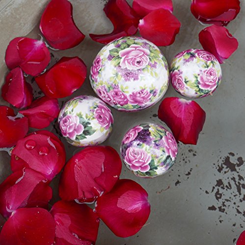 Schwimmkugeln Rose Set4