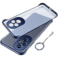 REALCASE Honor 200 5G Back Cover Case | Stylish Frameless Matte Hard Back Skin | Soft TPU Shock Proof Bumper Back Cover Case for Honor 200 5G (Blue)