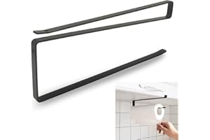 ATBAR 1 Pezzi Porta Rotolo da Cucina, Portarotolo da Cucina Senza Foratura, Porta Carta da Pensili da Cucina, Cucina Accessori, Portarotoli Cucina, 26cm Porta Rotolo Cucina per Scottex (Nero)