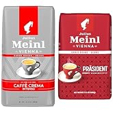 Julius Meinl Trend Collection Coffee Crema Intenso Bean Coffee 1 kg and Julius Meinl President Bean Coffee, Medium Roast