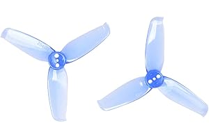 GEMFAN 4 Pairs Flash 2540 2.5x4 2.5 pollici PC 3-Blade Elica Prop 1.5mm Foro di montaggio per 1105 Motore RC Drone Quadcopter (Blu)