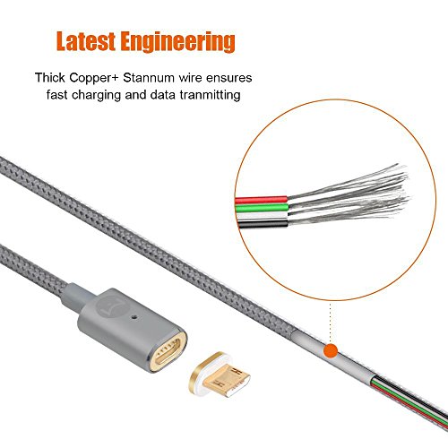 DigitalOME Magmi Pro Cable con im n magn tico con dos conectores Micro Usb 2 0 para Samsung Sony Xiaomi LG HTC - 1 2m 2 4A Color Gris reviews DigitalOME Magmi Pro Cable con im n magn tico con dos conectores Micro Usb 2 0 para Samsung Sony Xiaomi LG HTC - 1 2m 2 4A Color Gris