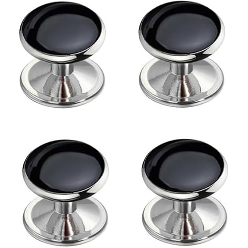 VAMA FASHIONS Classic Black Cufflinks Tuxedo Blazer Suit Kurta Buttons Cuff Links Shirt Studs For Men