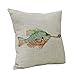Produktbild Kissenbezug Kissenhülle 45x45 cm Ronamick Fisch Vintage Baumwolle Leinen Dekokissen Fall Kissenbezug Home Sofa Decor (A)