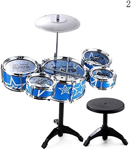 HUUATION Drum Kit Toys for Kids Children Toddlers Musical Instrument Drum Kit Toys Set Instrument Educational Toys 2 Color