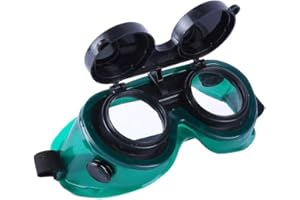 Ousyaah - Occhiali di protezione per saldatore, lenti di sicurezza, fascia elastica per la saldatura a gas e il taglio al plasma