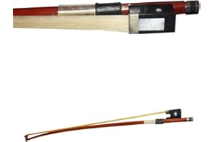 UK MUSIC SUPPLIES Zest Student Quality 4/4 or 3/4 Full Mounted Round Brazilwood Student Violin Bow (4/4 Full Size)