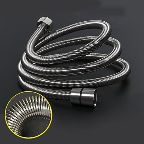 LEEFE 1.5M 304 Stainless Steel Replacement Shower Hose, Flexible Shower Pipe with Solid Brass Connector