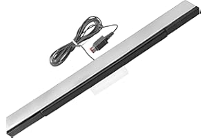 TEASTEAM Replacement Sensor Bar Compatible with Nintendo Wii & Wii U Console – IR Motion Ray Sensor Accessories with Clear Stand for Wii Remote (Wii U/Wii Compatible)