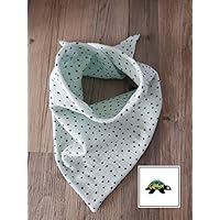 Halstuch - Dreieckstuch Baby mint Punkte aus Musselin