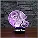 Produktbild YS753 American Football Team Helm 3D Effekt Led Nachtlicht 7 Farbwechsel Tischlampe Nachttischlampe Dekoratives Licht Washington Redskins