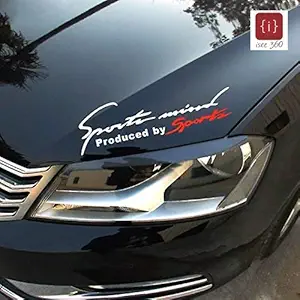 ISEE 360 Racing Auto Hood Die Cut Water Resistance Bumper Sides Windows Car Sticker (29X9 cm)