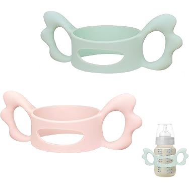 2 Poignées De Biberon En Silicone - Col Large - Facile à Saisir Pour Bébé