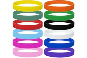 HNJUSR 12 pezzi braccialetto in silicone uomini bambini braccialetti in gomma colori multipli braccialetto in silicone braccialetti elastici in gomma per fitness corsa sport regali di partito