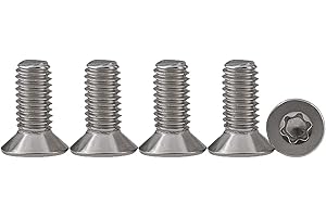 Drenky 25 pièces M6 x 16 Vis à tête fraisée Vis Torx en acier inoxydable 304 Vis à Métaux Entraînement Standard Vis entièrement filetées Pour l'équipement de machine et les meubles à la maison