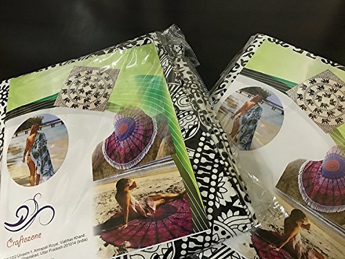 Bunten Mandala Tapisserie indischen Wand aufhängen, Bettunterlagen von craftozone, Single (220×140 cms) - 2