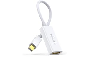 UGREEN Mini Displayport a Hdmi Adaptador Mini DP Macho a Hdmi Hembra convertidor 1080P para MacBook Air, MacBook Pro, iMac, MacBook Air, Mac Mini, Lenovo Thinkpad, etc. Blanco