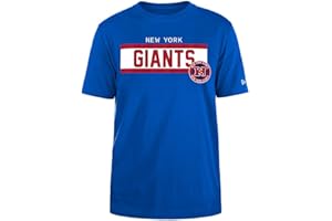 New York Giants NFL Regular T-Shirt High Density Ink Screenprint Front Graphic Original Team Color Camiseta Unisex Adulto
