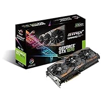 Asus ROG Strix GeForce GTX1070-8G Gaming Grafikkarte (Nvidia, PCIe 3.0, 8GB DDR5 Speicher, HDMI, DVI, DisplayPort)