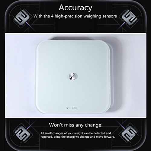 yunmai SE Smart Gewicht Maßstab Bluetooth App Control Genaue Präzision Digital Body Waagen mit Tempered Glas – Milch weiß - 9