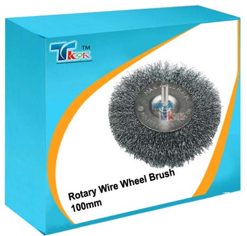 Preisvergleich Produktbild Silverl Rückpolster Draht Tassen Drahtscheibe Bürste ZoomMaxx 100 mm Drahtbürste Räder zum Reinigen von Stein und Metall. Bestehend aus 6 mm arbor für alle elektrischen Bohrmaschinen. Max 4500 rpm.