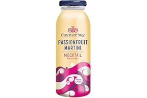 DAYMER BAY DRINKS Daymer Bay Non-Alcoholic Passionfruit Martini Mocktail, Mocktail with High Fruit Concentrate & Premium Ingredients, 12 x 250ml