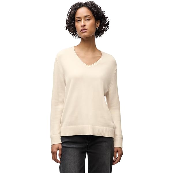 STREET-ONE Pantalon Crash à Jambes Larges Pour Femmes En Noir - WIDE LEG | STREET-ONE