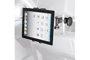 hr-imotion Universal Tablet & E-Book Reader (Nintendo Switch kompatibel) Kopfstützen-Befestigung mit einstellbarem Blickwinkel [Made in Germany I 105-240mm I 360° drehbar I vibrationsfrei] 22210101