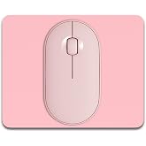 Dapesuom Small Mouse Pad 15 x 12 cm Thick Rubber Premium-Textured Non-Slip Portable & Washable Mini Mouse Mat for Women Men Wireless Laptops Keyboard Tray Gaming Computer Office Travel Pink