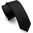JEMYGINS 2.4" Solid Color Skinny Tie Slim Necktie for Men (6cm)