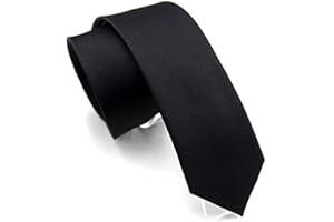 JEMYGINS 2.4" Solid Color Skinny Tie Slim Necktie for Men (6cm)