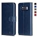 Produktbild OCASE Samsung Galaxy S8 Hülle, Handyhülle Samsung Galaxy S8 [Premium Leder] [Standfunktion] [Kartenfach] [Magnetverschluss] Schlanke Leder Brieftasche für Samsung Galaxy S8 (5,8 Zoll) (Blau)