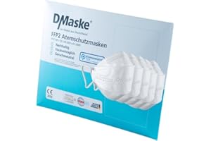 DMaske - FFP2 Masken - Deutscher Hersteller - FFP2 zertifiziert EN 149:2001 + A1:2009 - Modell: Luftkaiserin - Klimaneutrale Atemschutzmaske mit verbesserter Atemfähigkeit