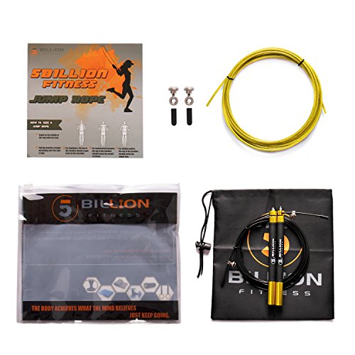 PROCIRCLE® Springseil Speed Jump Rope – Aluminium – Verstellbar mit Kugellager – Workout für Double Unders, Cross Fitness, WOD, Outdoor, MMA & Boxing Training - 2