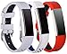 Produktbild Greatfine Armband Sport Smart Watch Fitness Ersatzarmband für Fitbit Alta / Fitbit Alta HR Classic Herzfrequenz Smart Watch Fitness Tracker Zubehör (Free Size, RedBlack/GreyBlack/WhiteBlue 3)