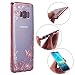 Produktbild Galaxy S8 Hülle,Galaxy S8 Case, Snewill Floral Butterfly Graden Design Pattern with Bling Diamond Clear Soft TPU Gel Slim Back Case Cover for Samsung Galaxy Galaxy S8 - Rose Gold