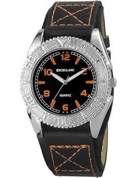 Excellanc Herren-Armbanduhr XL Analog Quarz Leder 295021200110