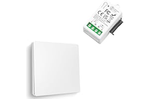 Interruptor De Luz Inalámbricas Autoalimentado, Tedeligo Sin Batería Interruptor A Prueba De Agua 220V 10A Relé Transmisor De Radio Rango De Control De 50M Para Iluminación De Lámpara (1 a 1)