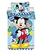 Produktbild Theonoi Kinder Baby Bettwäsche wählbar Mickey Cars Thomas Deluxe Baumwolle Öko-Tex Standard/Kopfkissenbezug: 40x60cm - Bettbezug: 100x135 cm/Jungen Geschenk (Mickey)