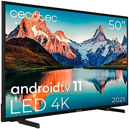 Cecotec TV LED 50" Smart TV serie A ALU00050S. 4K UHD, Android 11, MEMC, Chromecast integrato, Dolby Vision e Dolby Atmos, HDR10, Bluetooth, Modello 2023 [Classe di efficienza energetica E]